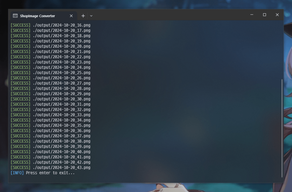 ShopImage to PNG Converter Preview